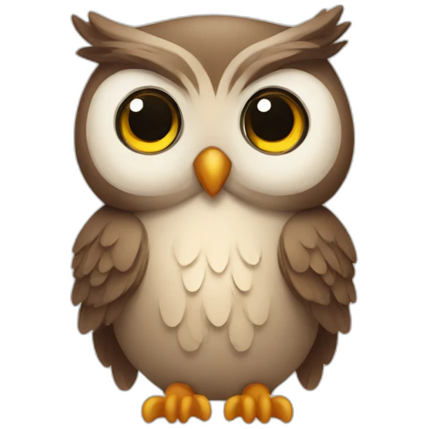 Cute owl emoji