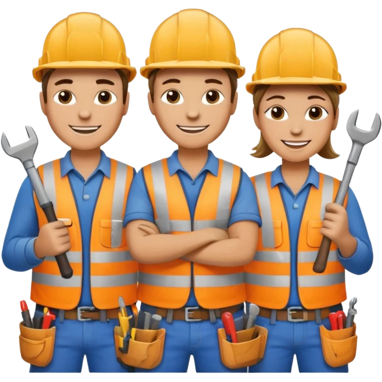 A big group of tiny construction workers THERE NEEDS TO BE 20 OF THEM IN TOTAL emoji