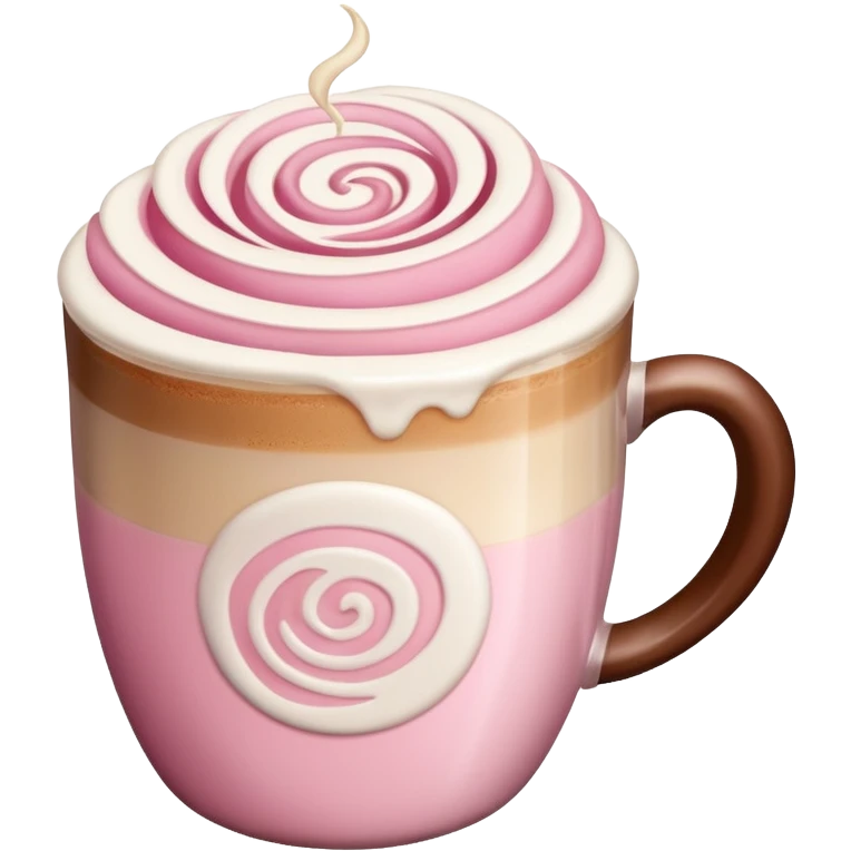 Light Pink Rose latte emoji
