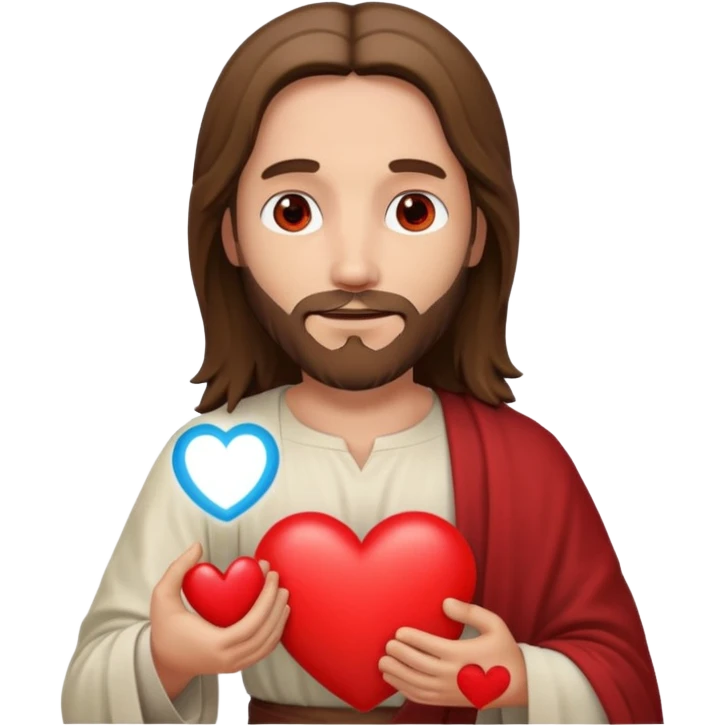 jesus holding a heart emoji emoji