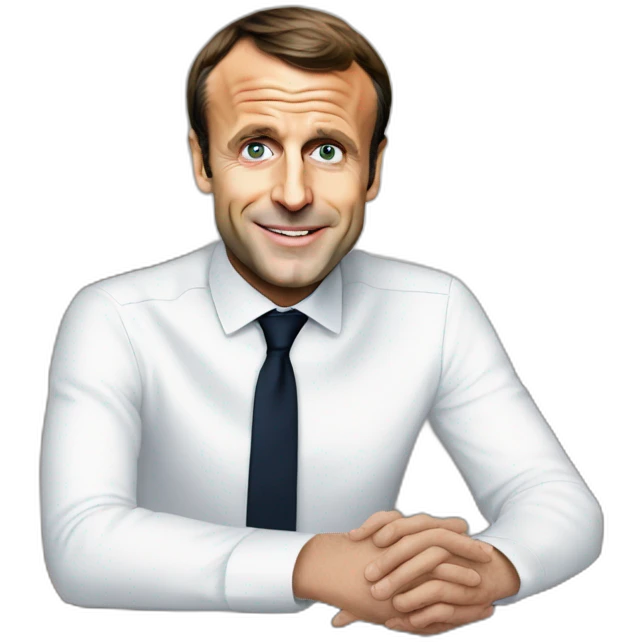 Emmanuel Macron bourré emoji