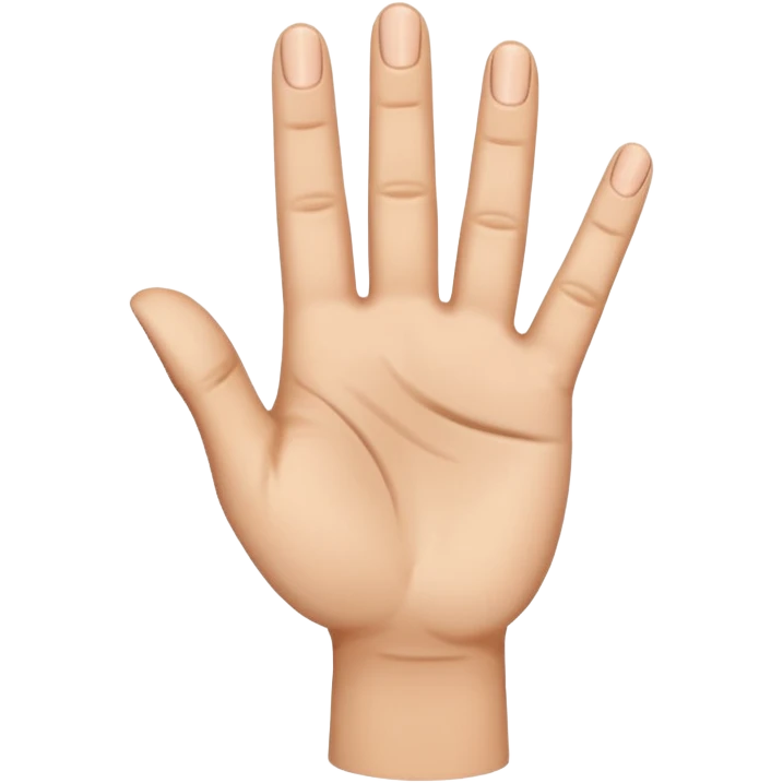 A open hand with middle finger down rest all straight  emoji