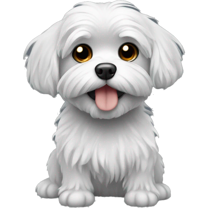 hugs black maltese dog  emoji
