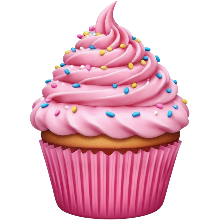 Cupcake with pink icing emoji