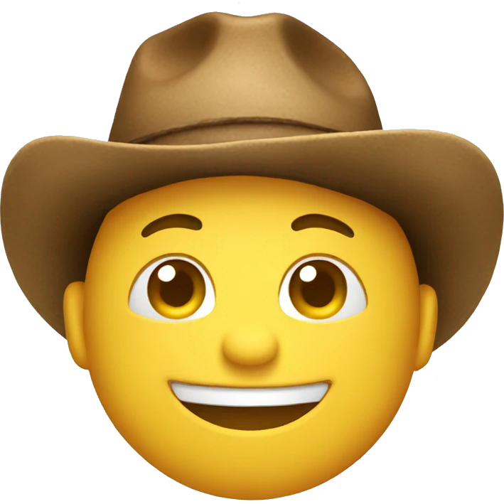 emoji face smile with country hat emoji