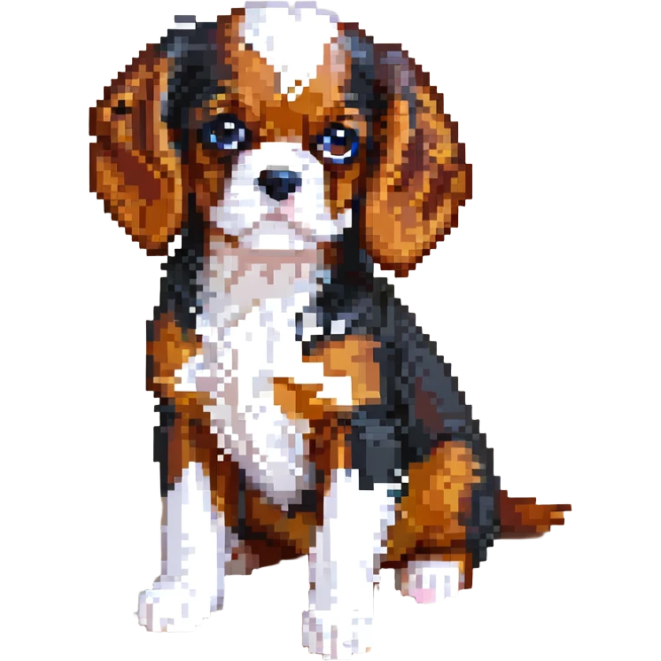King Cavalier puppy sitting emoji