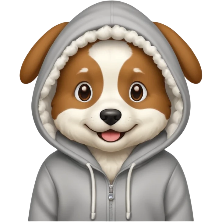 dog wearing a hoodie  emoji