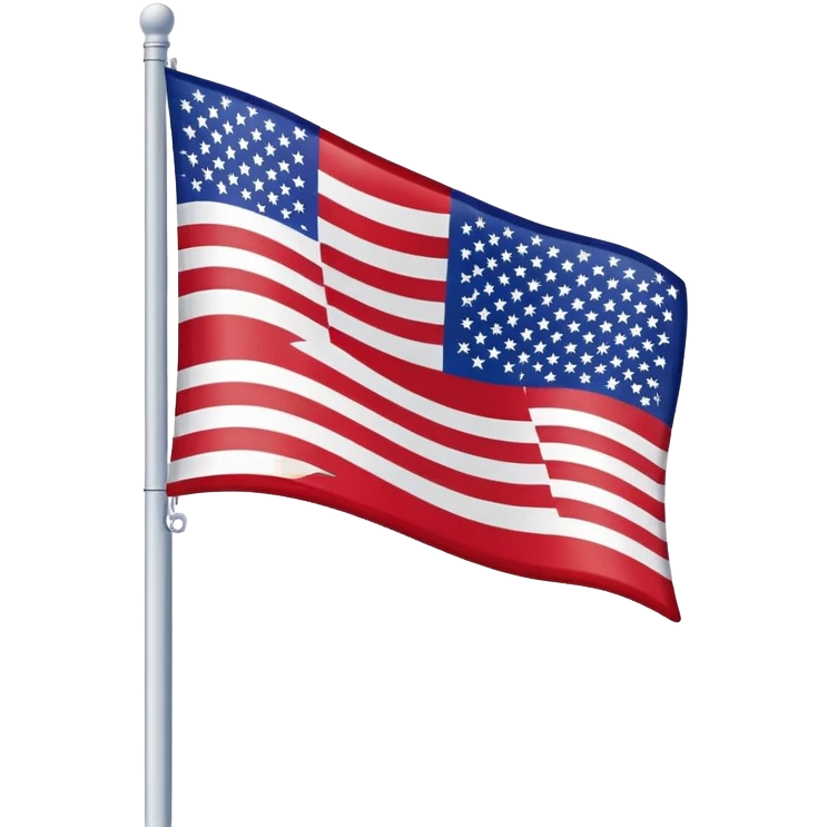 upside down American flag on a pole emoji