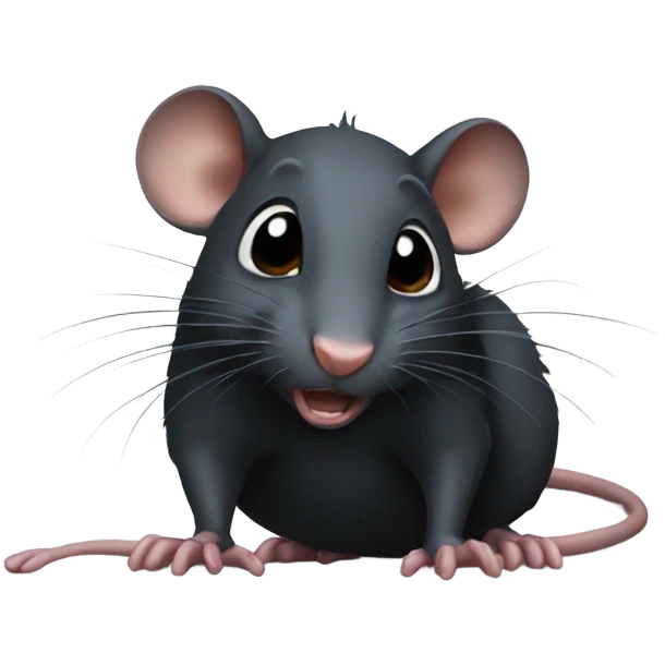Black rat is in shock emoji