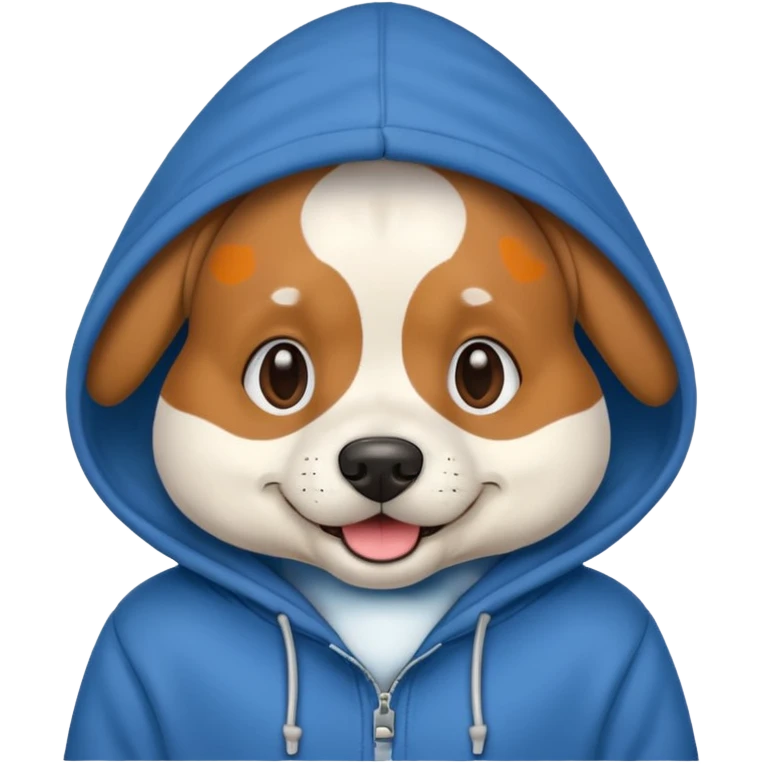 Dog wearing a hoodie  emoji