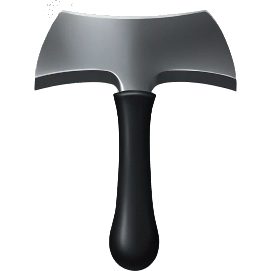 Black cartoon anvil emoji