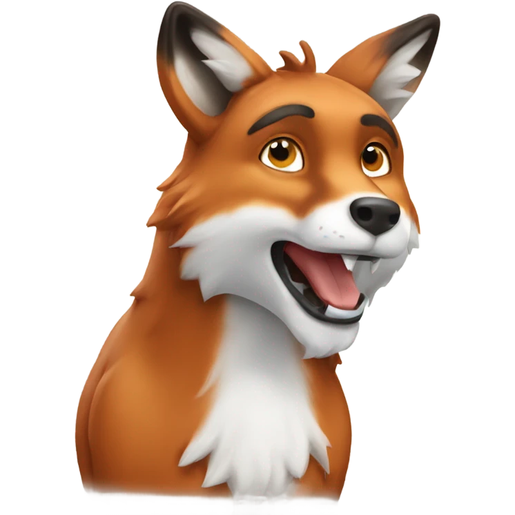 Mix fox and raindeer emoji