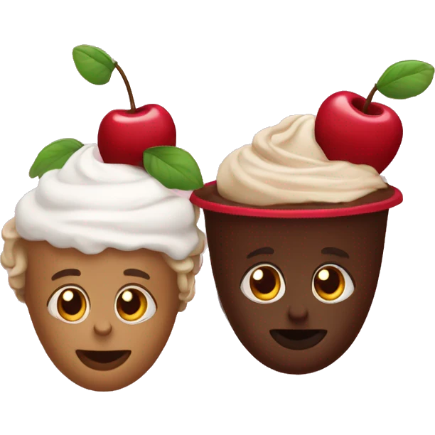 Cherry and mocha emoji