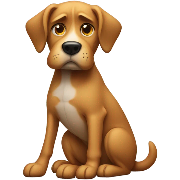 Disappointed dog with folded arms. emoji