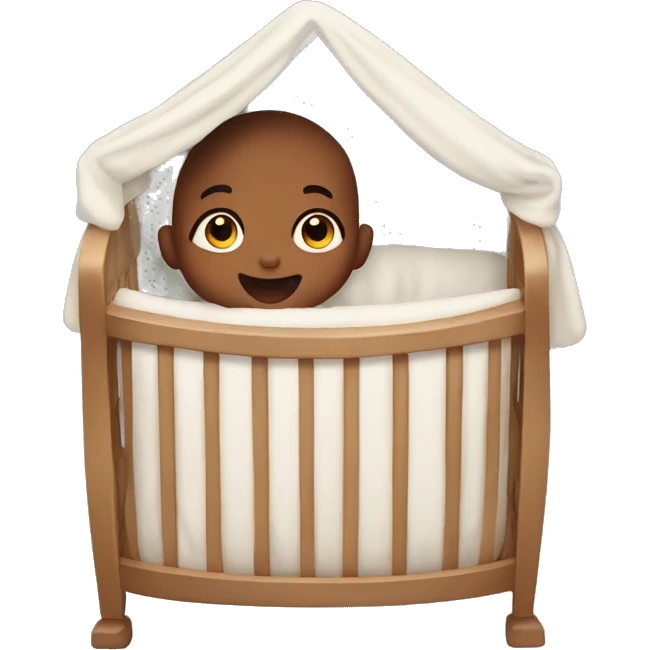 Baby in a giant crib emoji
