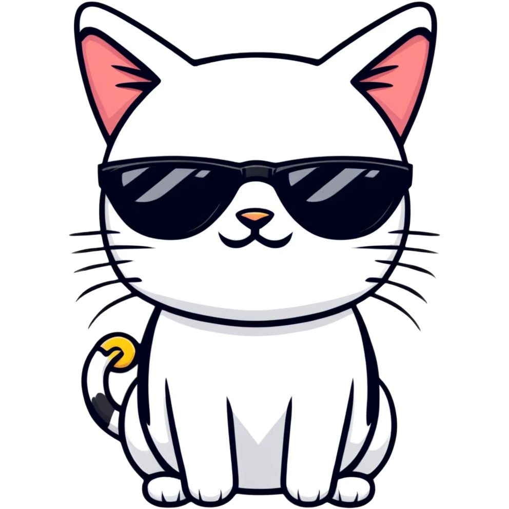 Cat with sunglasses emoji
