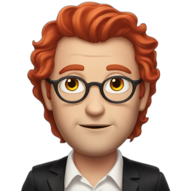 crowley red hair from good omens emoji