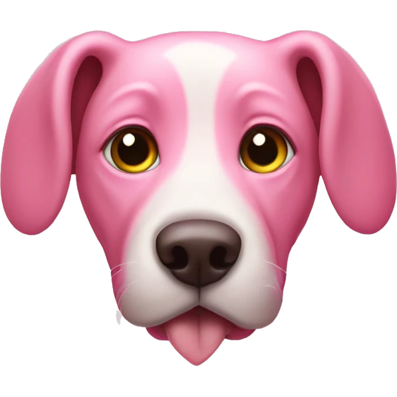 Pink heart with ears and a dog's nose emoji
