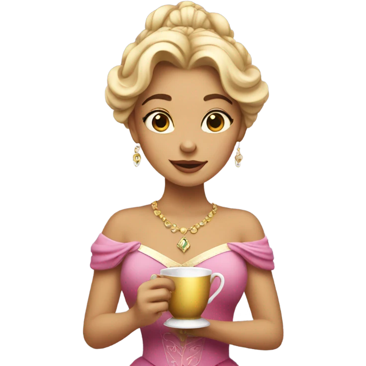 Princess with a cup emoji