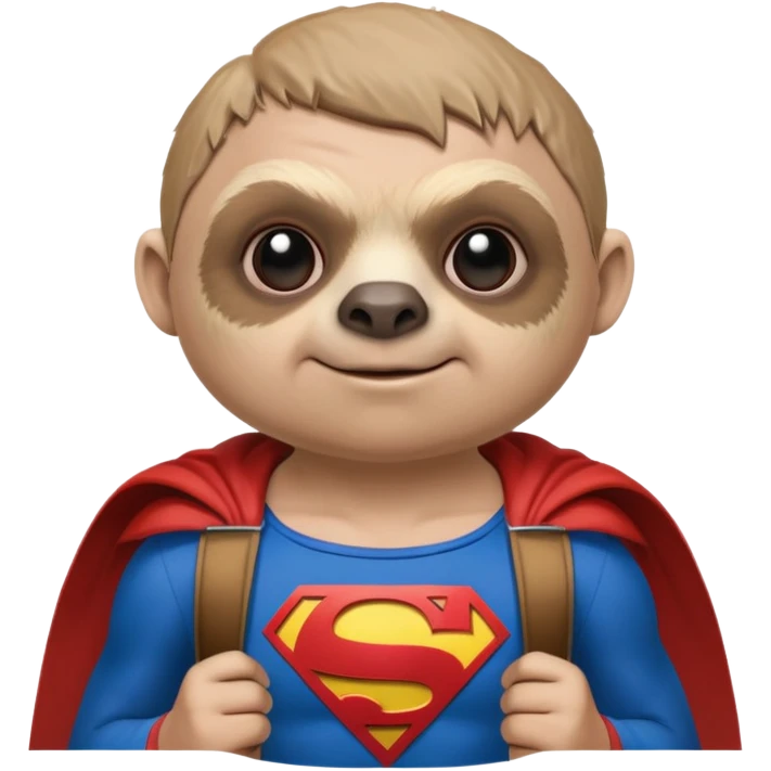 Sloth from The Goonies with Superman shirt emoji