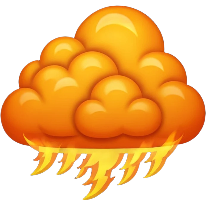 thunder cloud fire emoji