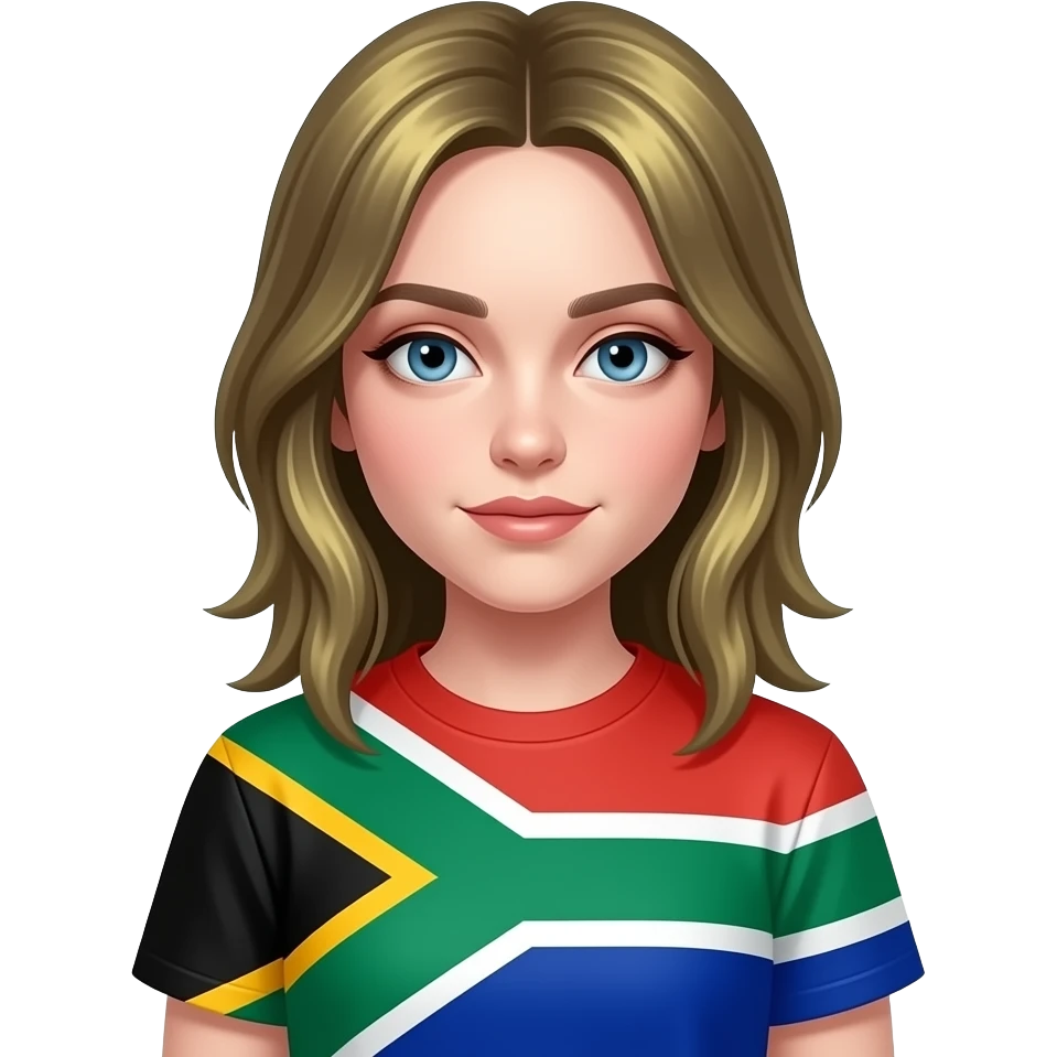 Billie Eilish wearing a south African flag shirt emoji