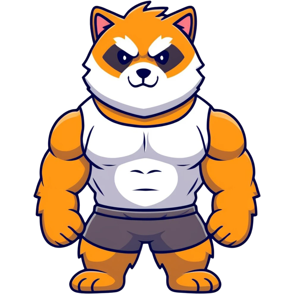 muscular furry character wearing a t-shirt that says 'Himbo Gunners' in a gym background emoji