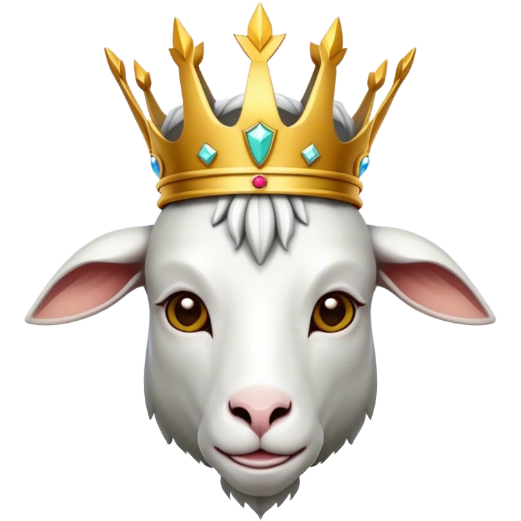 Cybrog Goat w/ a kings crown on emoji