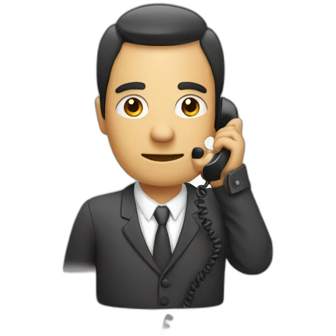 mec sur son telephone emoji