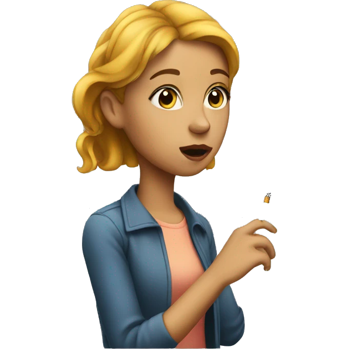 The girl with the cigarette emoji