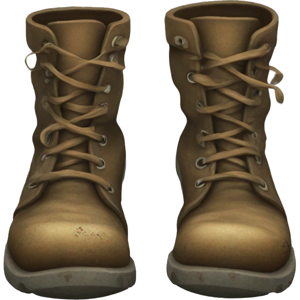 Rough ugly worn large boot shoe emoji