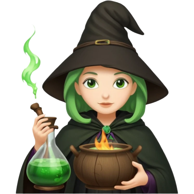 green witch cooking potion emoji