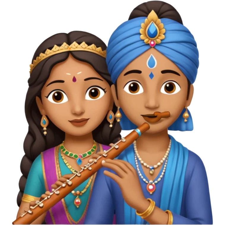 Radha krishna Radha krishna with flute emoji flute emoji emoji