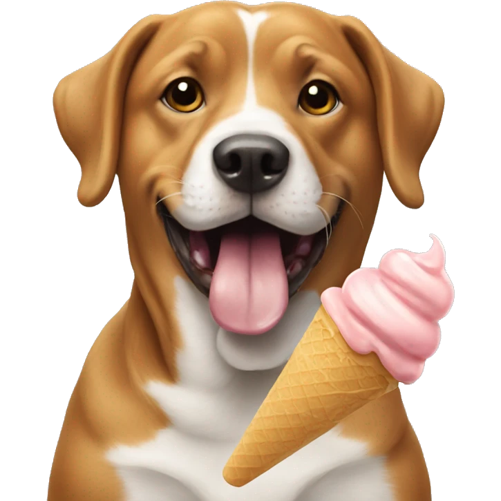 dogs eating ice cream emoji