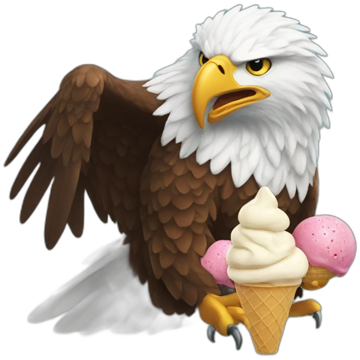 The eagle eat ice cream emoji