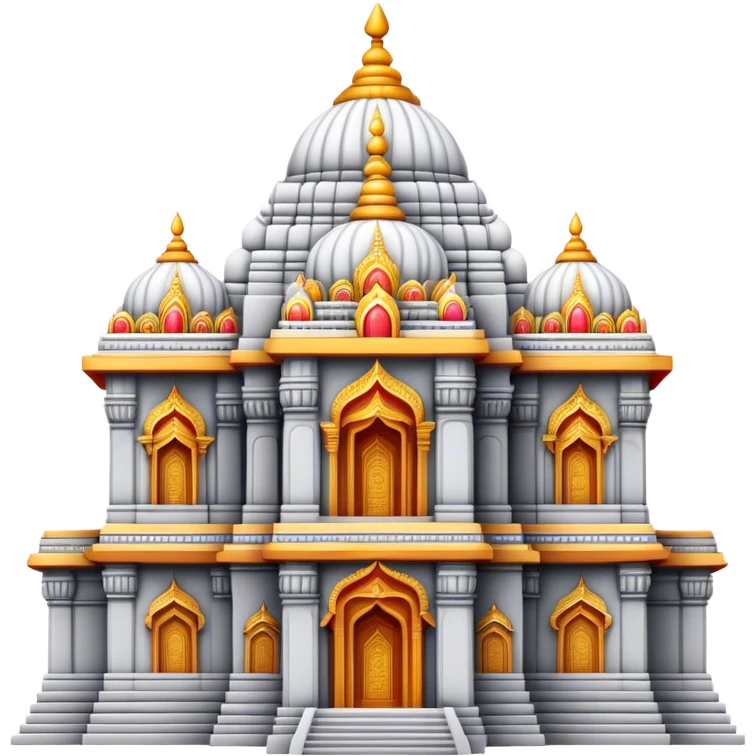 Cinematic Realistic Tirupati Balaji Temple Landmark Emoji, depicted with intricate carvings and spiritual aura rendered with lifelike detail and radiant, divine lighting. emoji