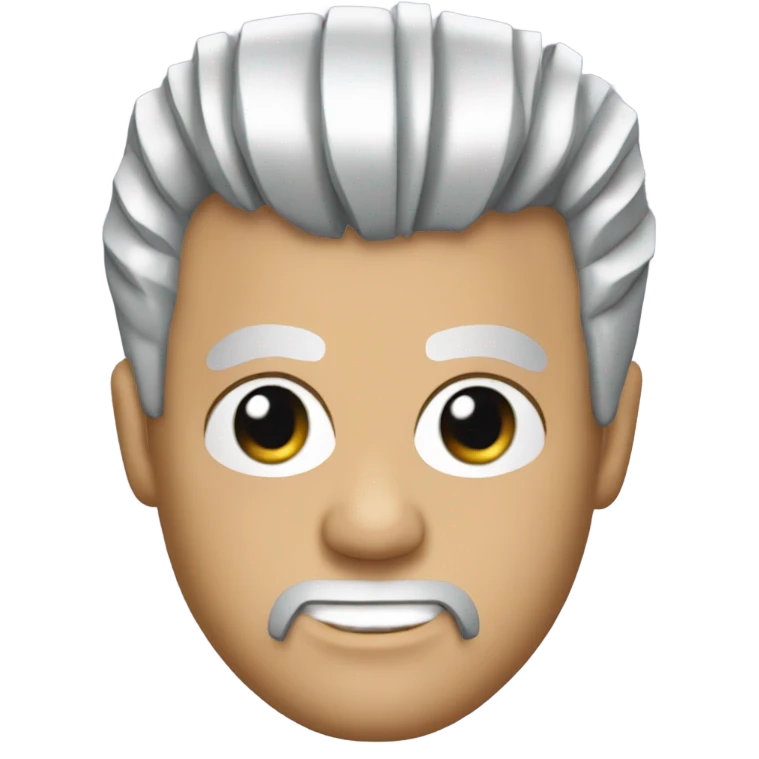 Billy Joel with platinum spiked hair emoji