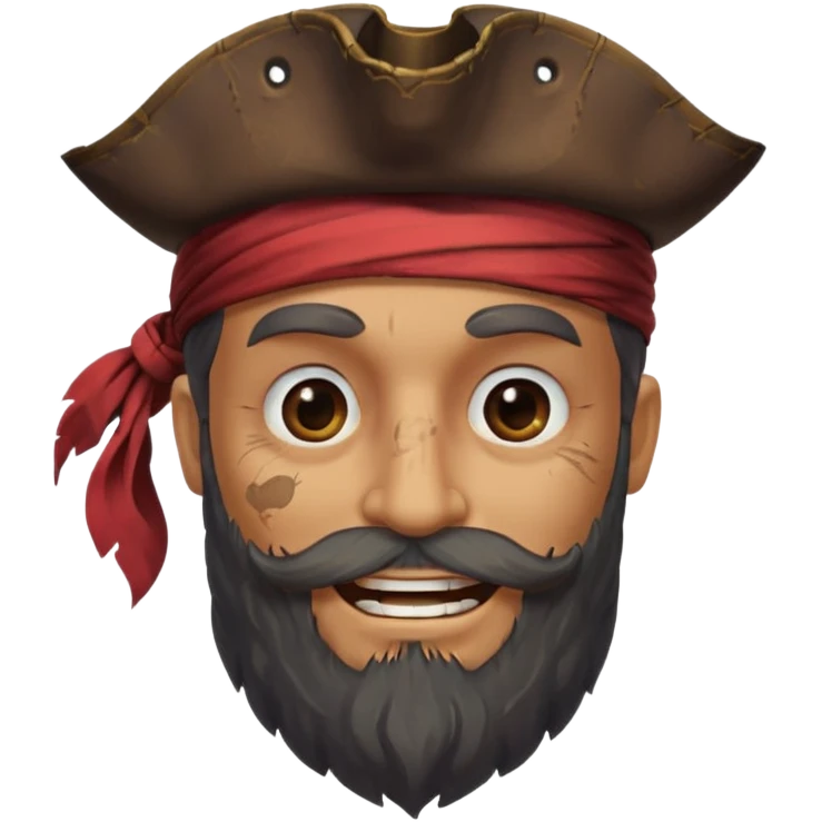 pirate, bearded, single eye batch emoji