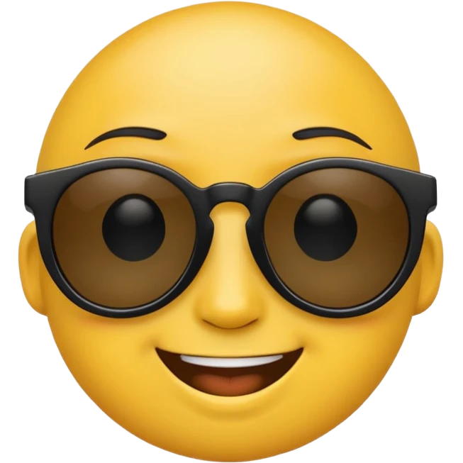 Emoji wearing pure black sunglasses  emoji