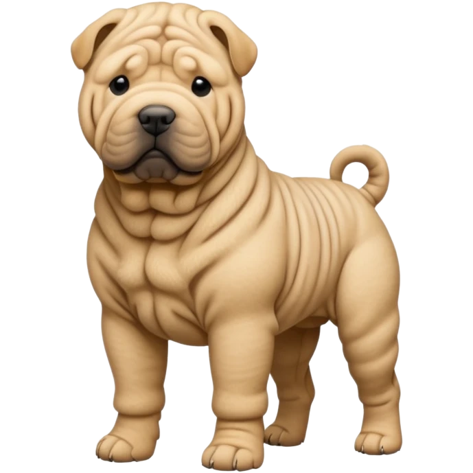 Chinese shar pei full body emoji