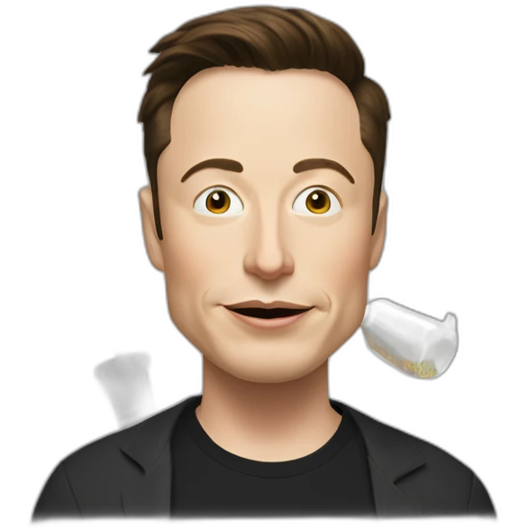 elon musk doing drugs, for educational purposes only, inclusiveness and positive, LGTBQ+ emoji