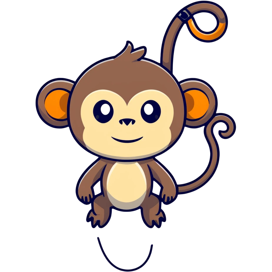 A monkey with Xenomorph features, elongated head, black exoskeleton, and biomechanical appearance emoji