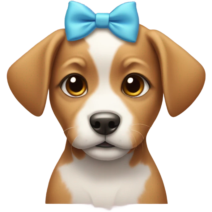 Puppy with bow on head  emoji