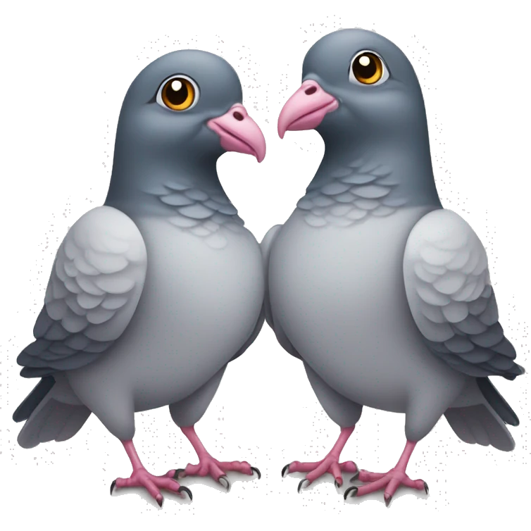 Two cute pigeons  emoji