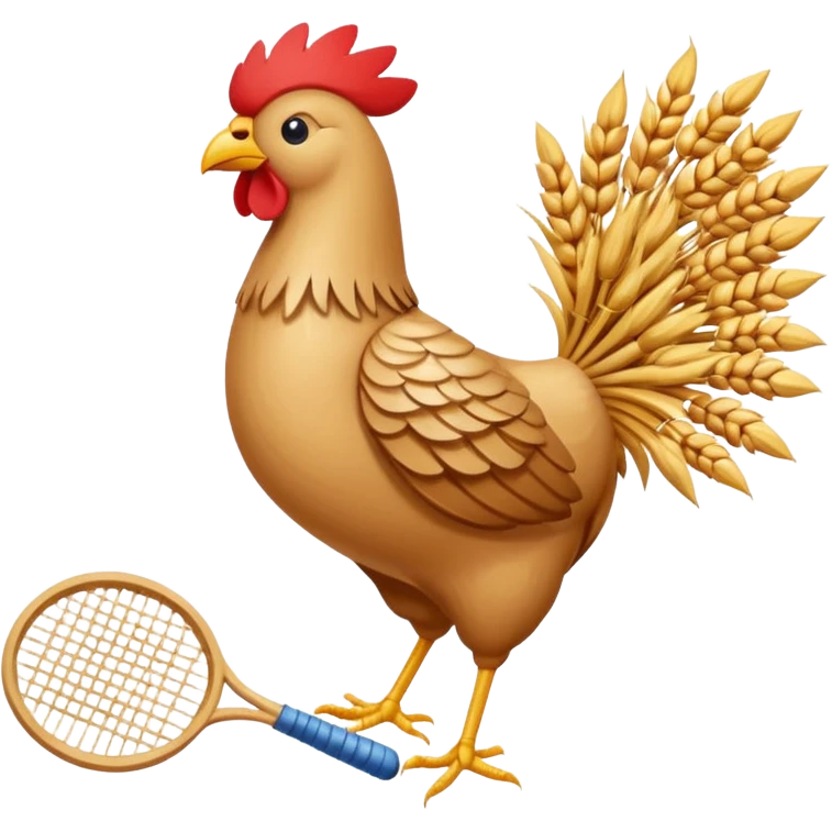 badminton cock made of wheat emoji