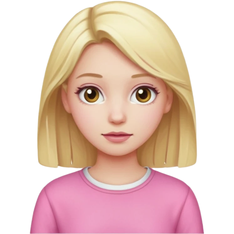 Film student Blonde girl pink emoji