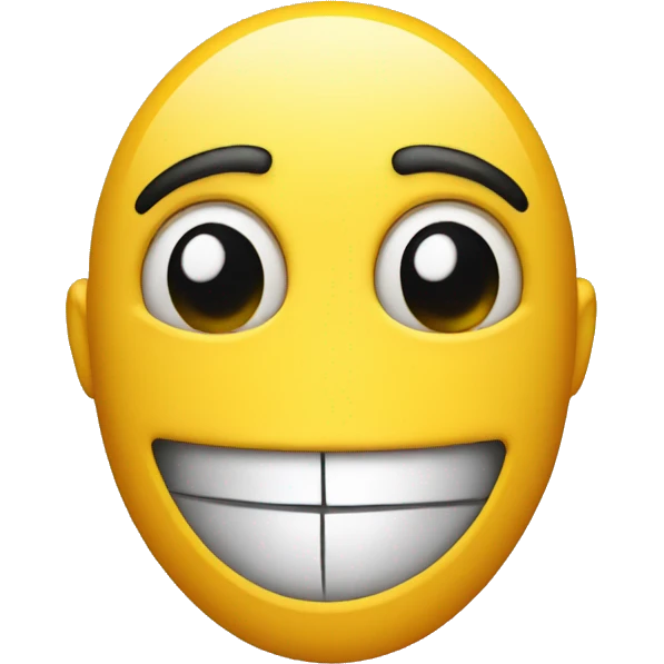 A smiley face with a suspicious look and a smile emoji