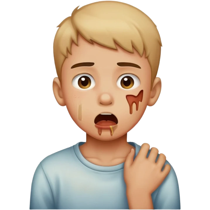 Boy choking  emoji