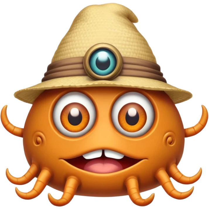 DnD character, beholder with fun hat  emoji