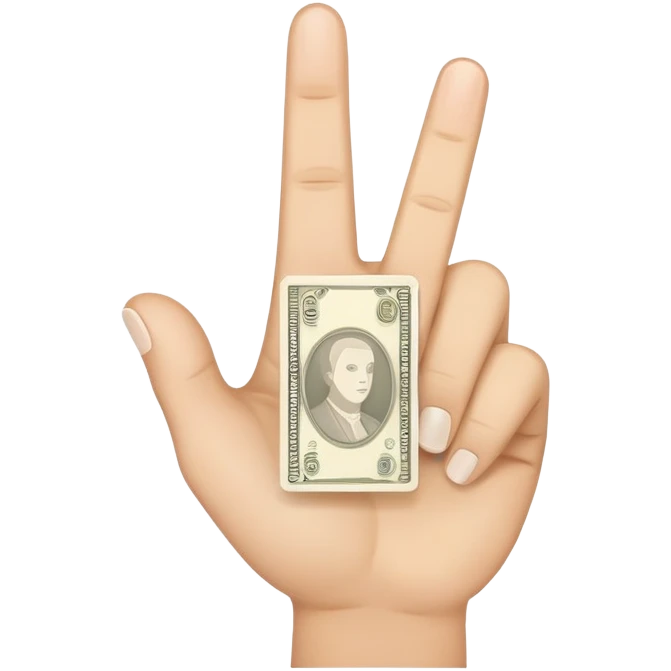 Middle finger with money  emoji